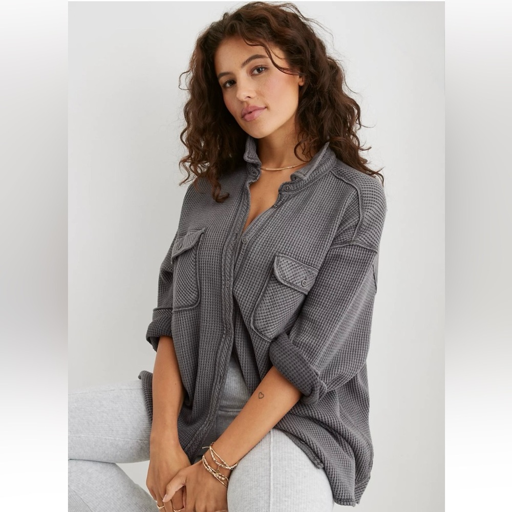 Aerie LumberJane Waffle Shirt